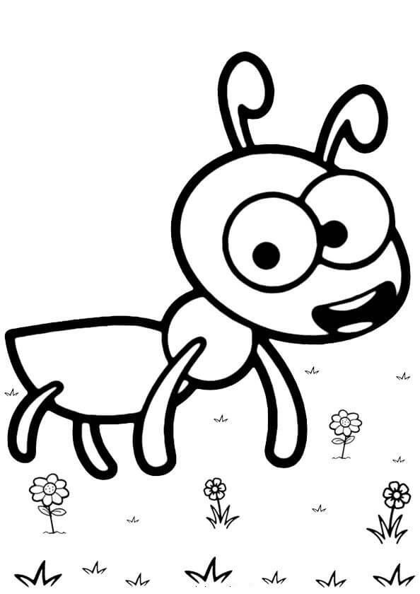 Hormiga de Dibujos Animados para colorir