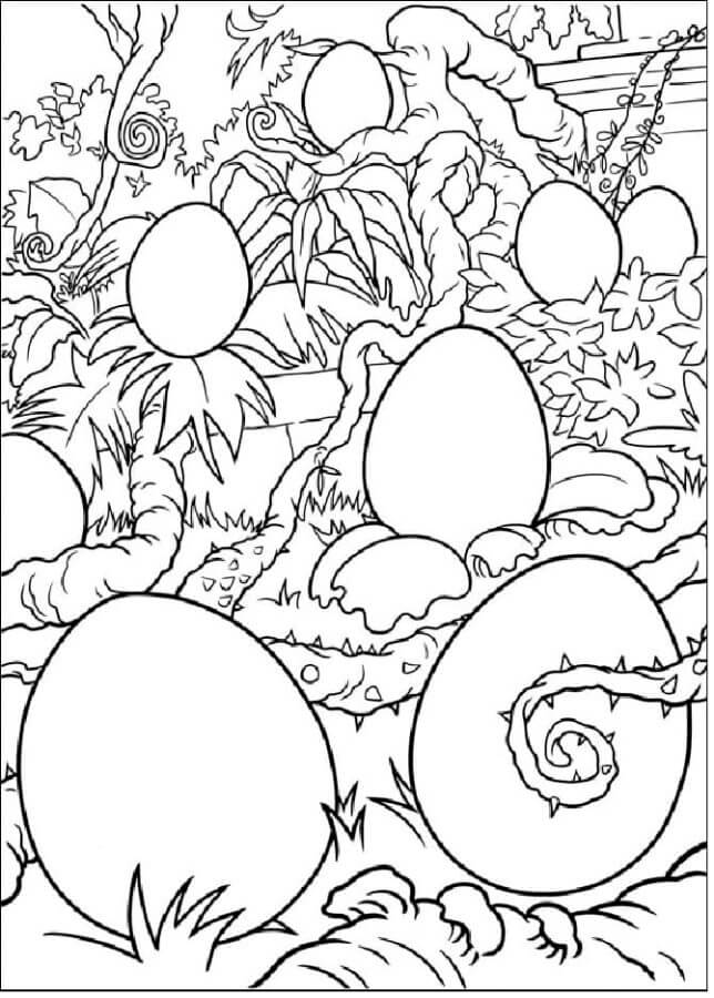 Dibujos de Huevos De Ganso Dorado para colorear