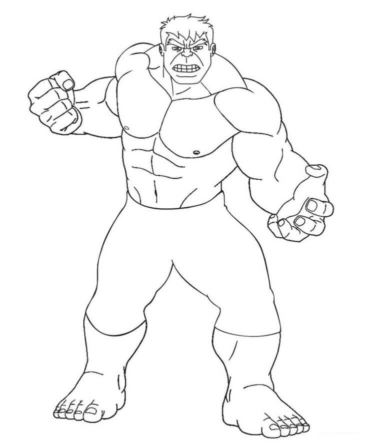 Dibujos de Hulk Básico para colorear