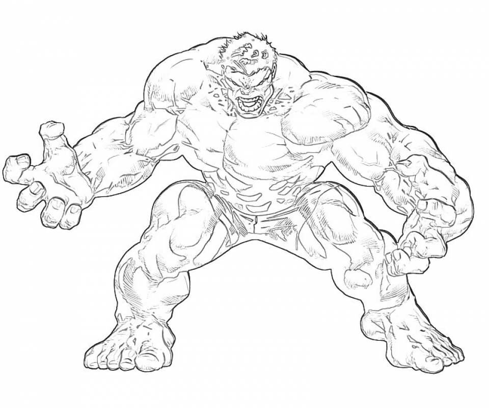 Dibujos de Hulk Duro para colorear