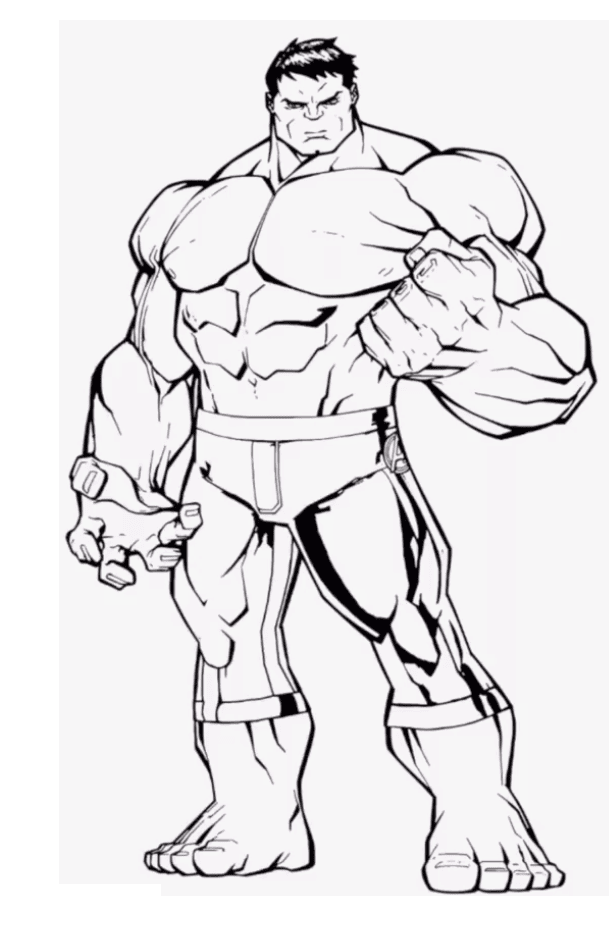 Dibujos de Hulk Fuerte para colorear