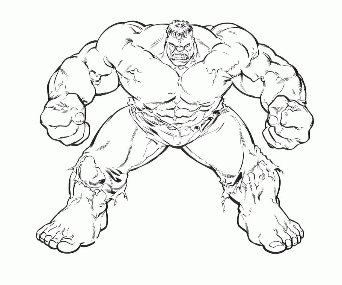 Hulk Rojo para colorir