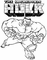 Dibujos de Hulk y Logotipo para colorear