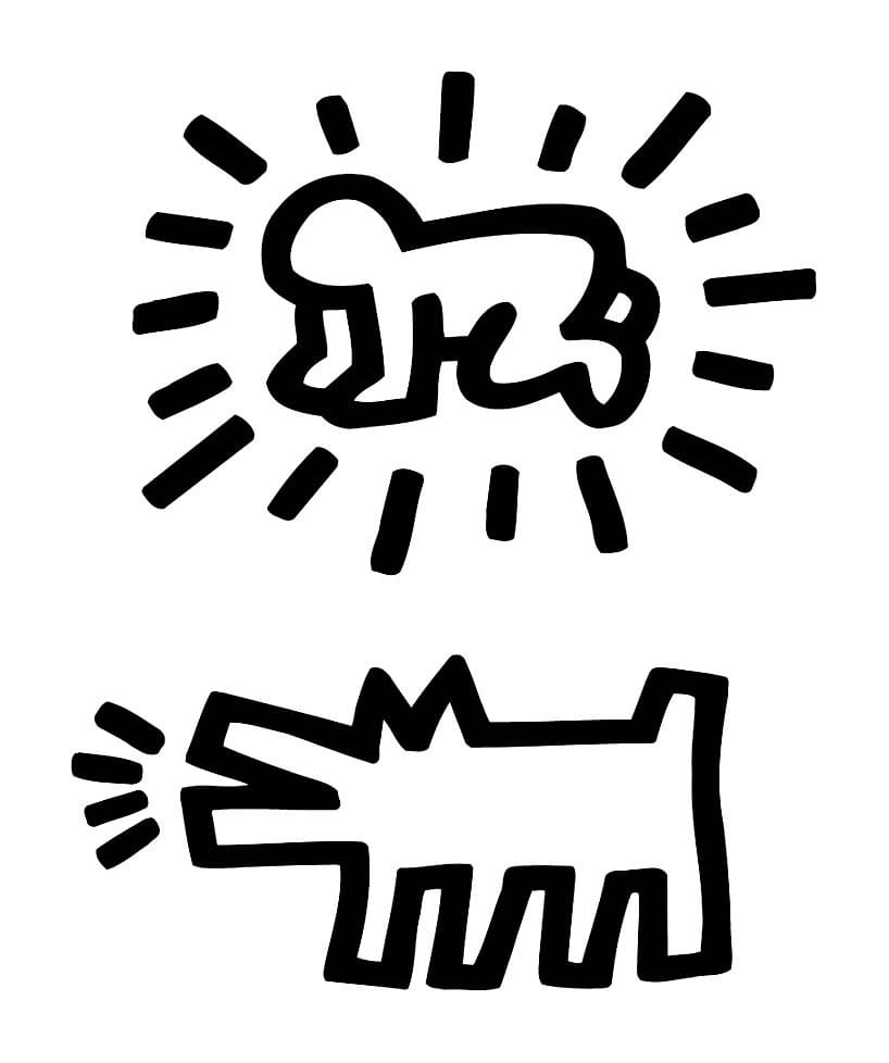 Dibujos de Ilustraciones gratuitas de Keith Haring para colorear