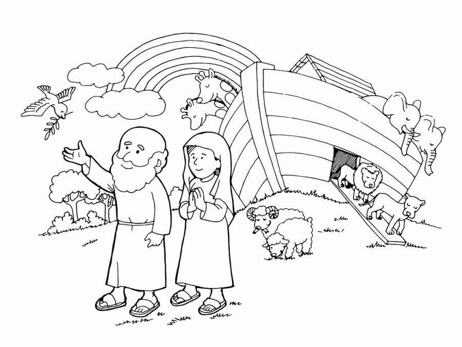 Dibujos de Imagen Arca de Noé imprimible gratis para colorear