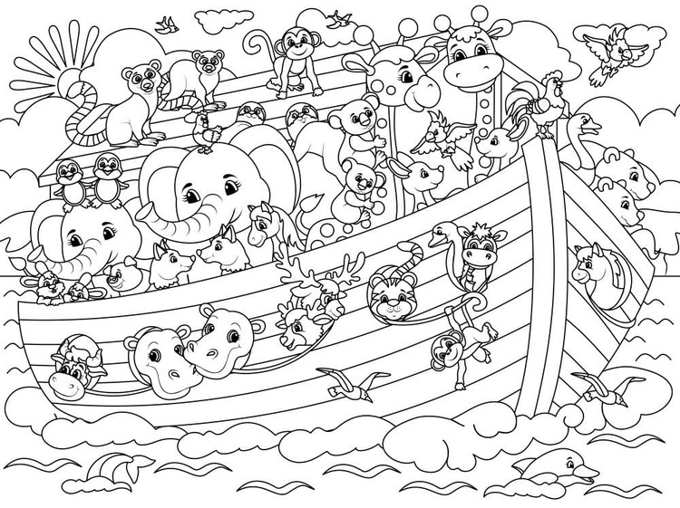 Dibujos de Imagen Arca de Noé para colorear