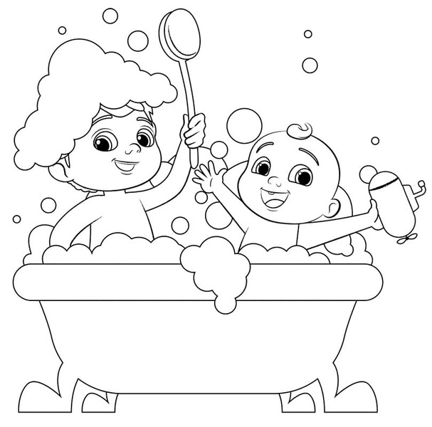 Dibujos de Imagen Cocomelon fácil para colorear