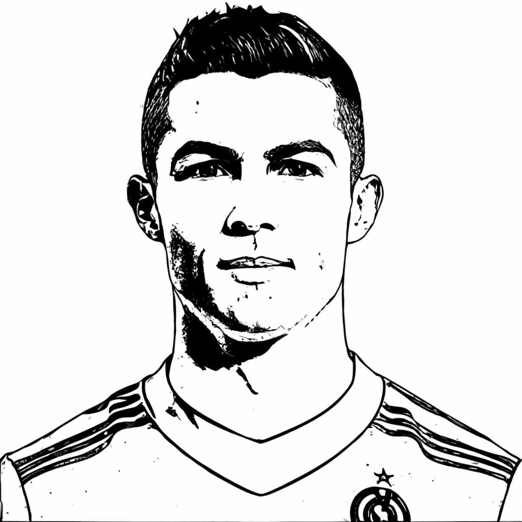 Imagen de Cristiano Ronaldo para colorir