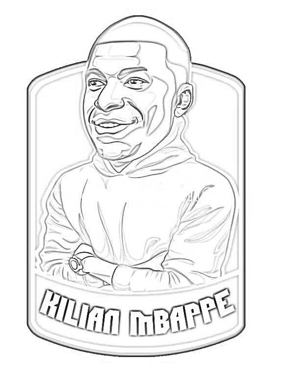 Dibujos de Imagen de Kylian Mbappé para colorear