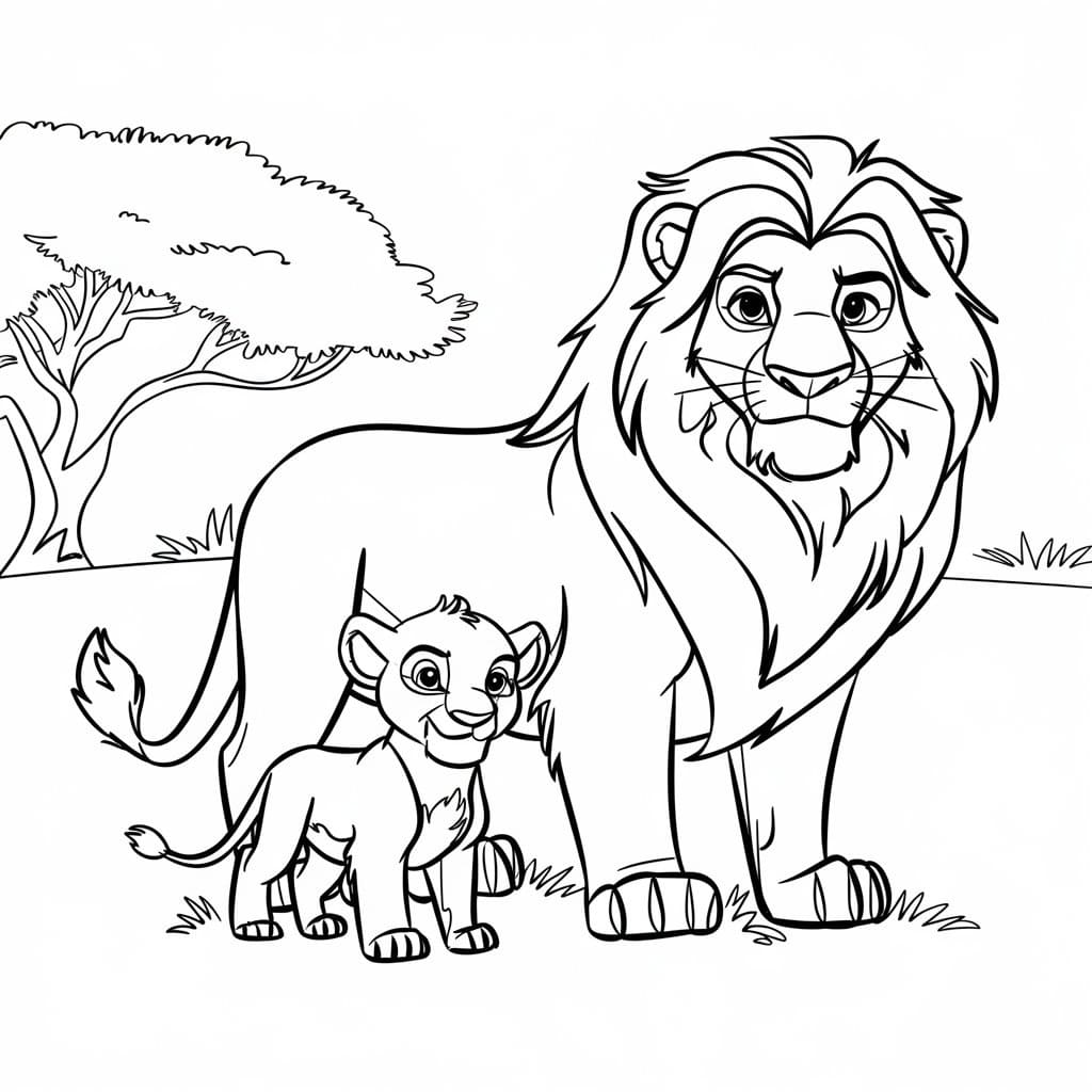 Dibujos de Imagen del Rey León para colorear