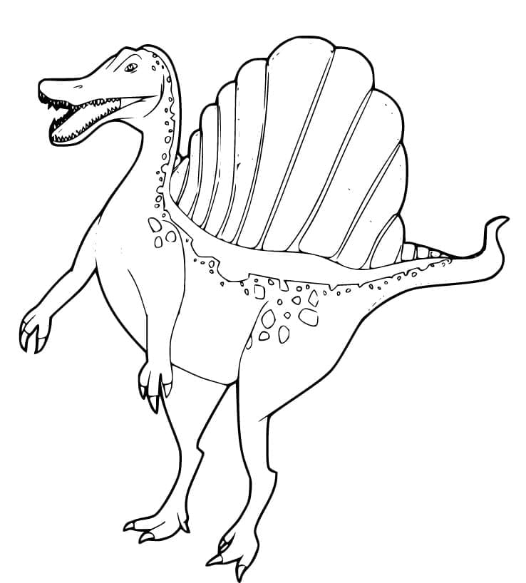 Imagen del Spinosaurus para colorir