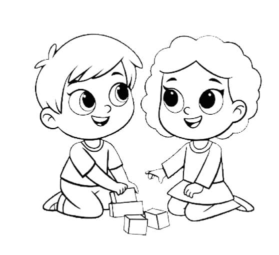 Dibujos de Imagen Derechos de los Niños fácil para colorear