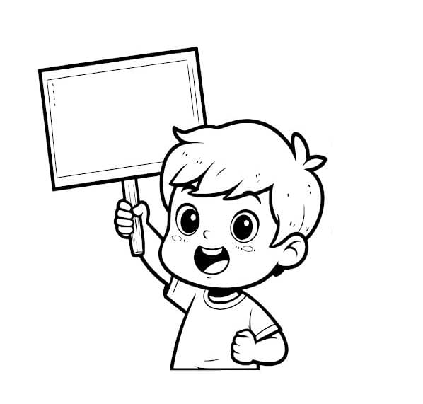 Dibujos de Imagen Derechos de los Niños Imprimible para colorear