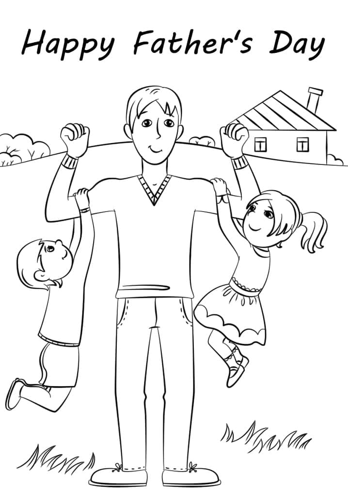 Dibujos de Imagen Día del Padre para colorear