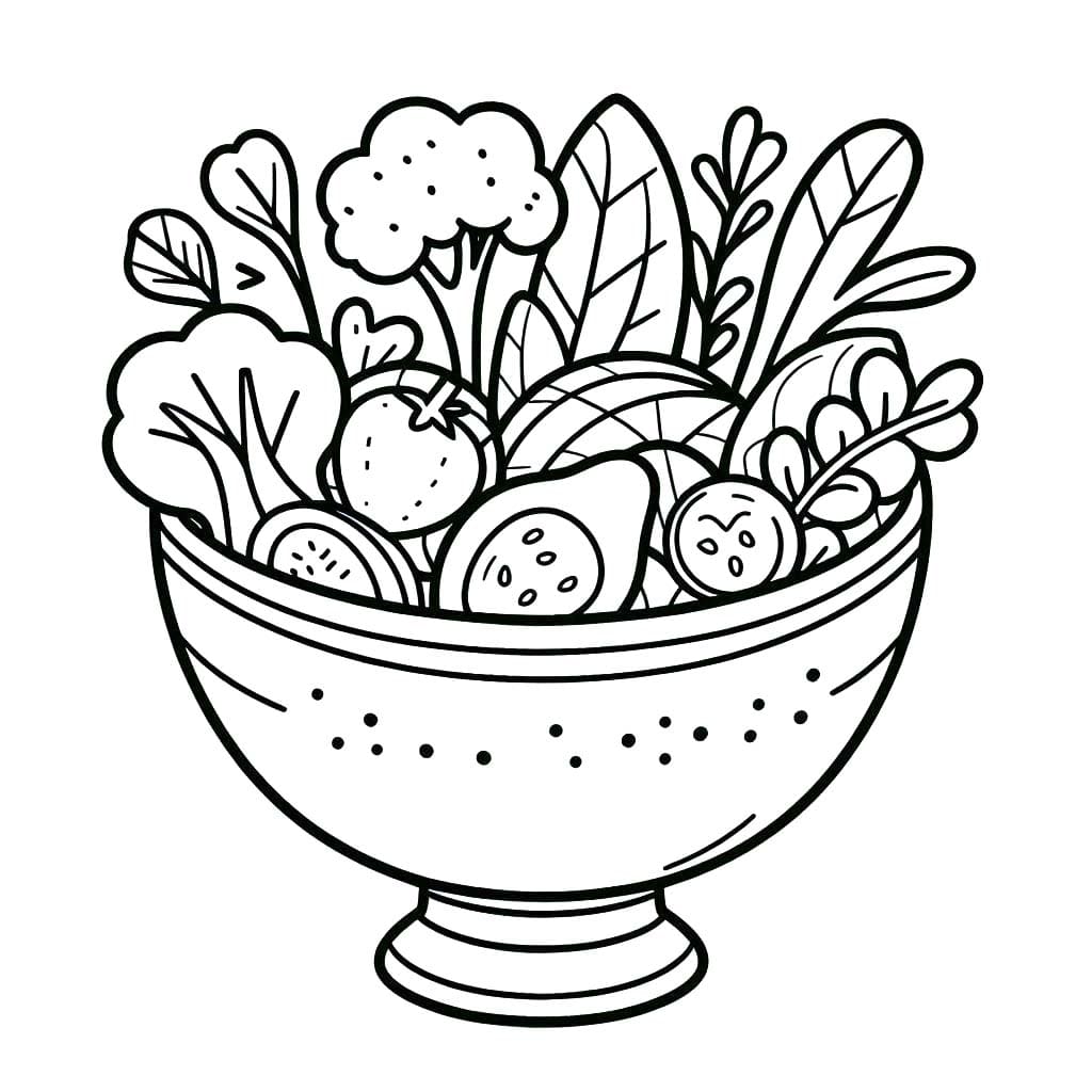 Dibujos de Imagen Ensalada gratis para colorear