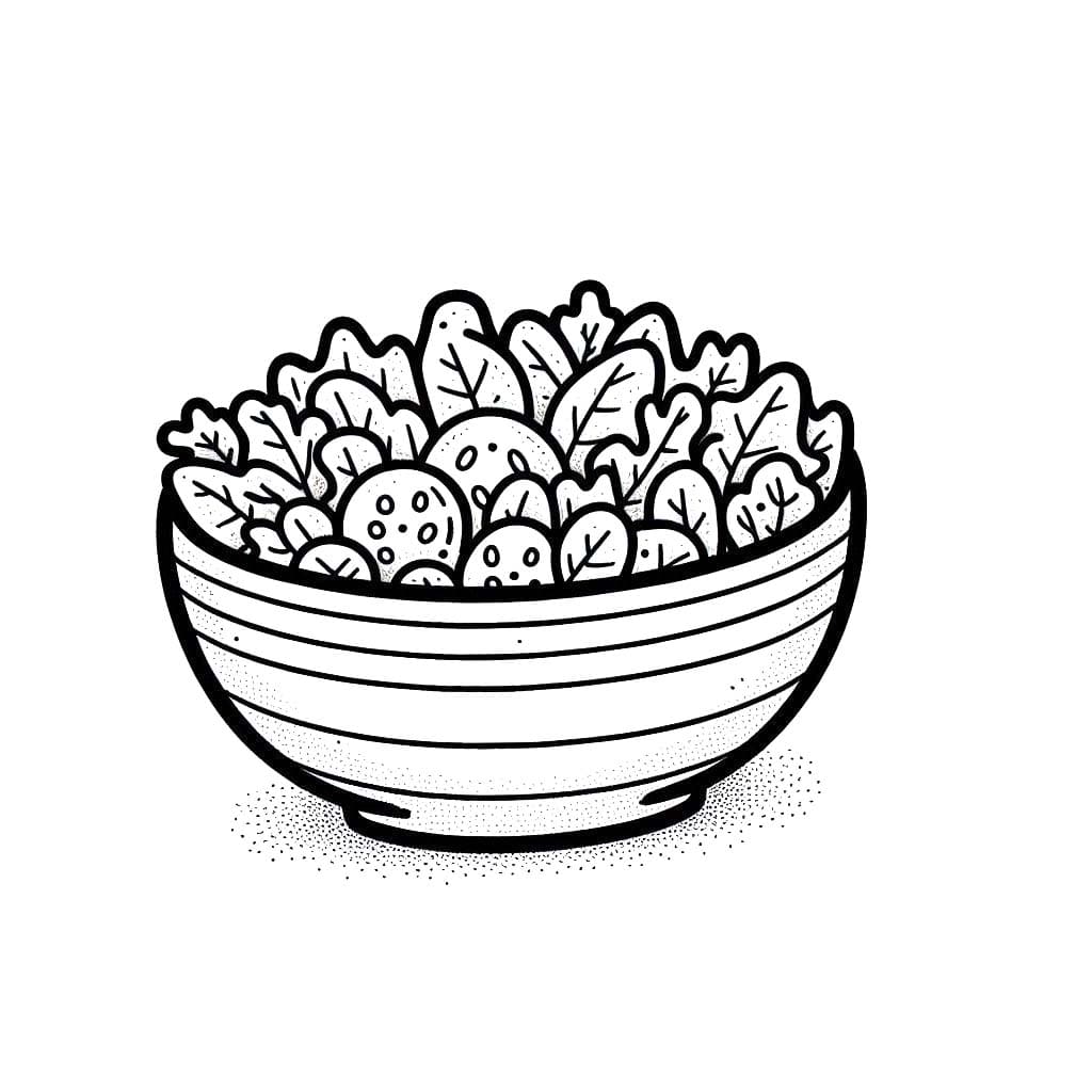 Dibujos de Imagen Ensalada imprimible para colorear