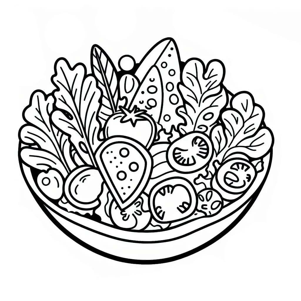 Dibujos de Imagen Ensalada para colorear