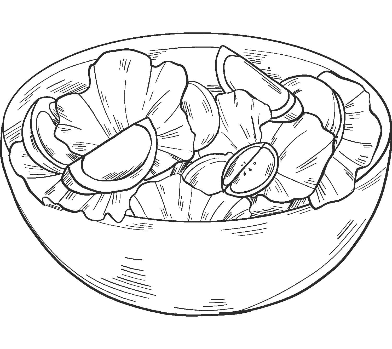 Dibujos de Imagen Ensalada sencillo para colorear