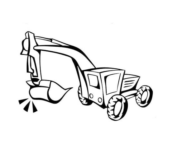 Dibujos de Imagen Excavadora gratis para colorear