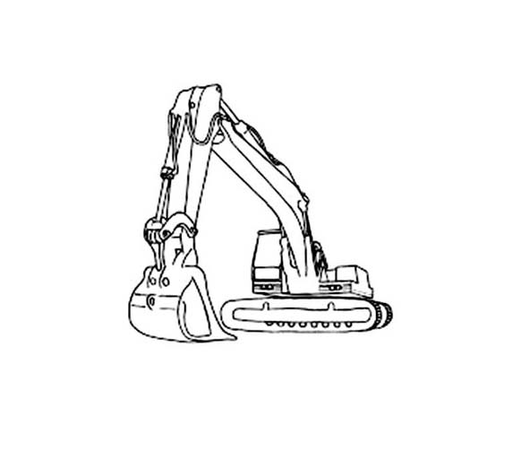 Dibujos de Imagen Excavadora para colorear
