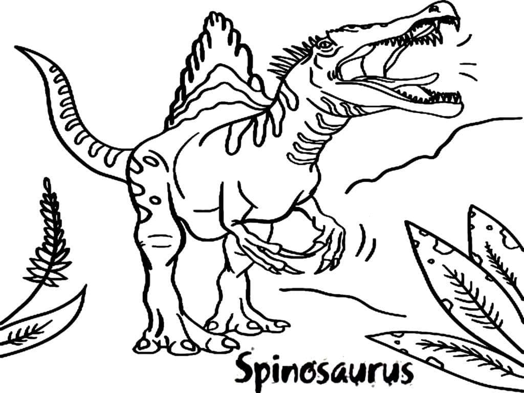 Dibujos de Imagen gratuita de Spinosaurus para colorear