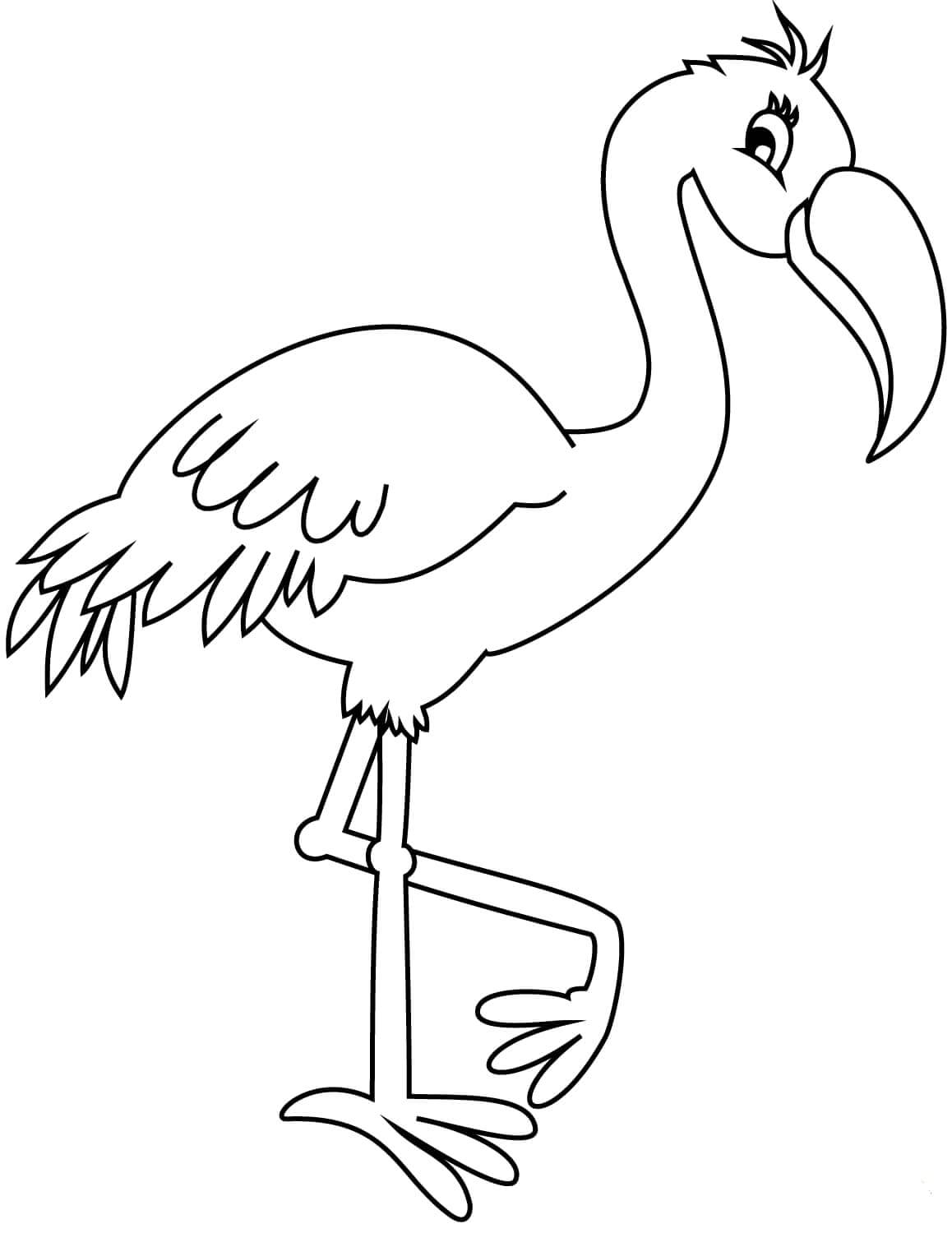 Dibujos de Imagen HD Flamingo para colorear
