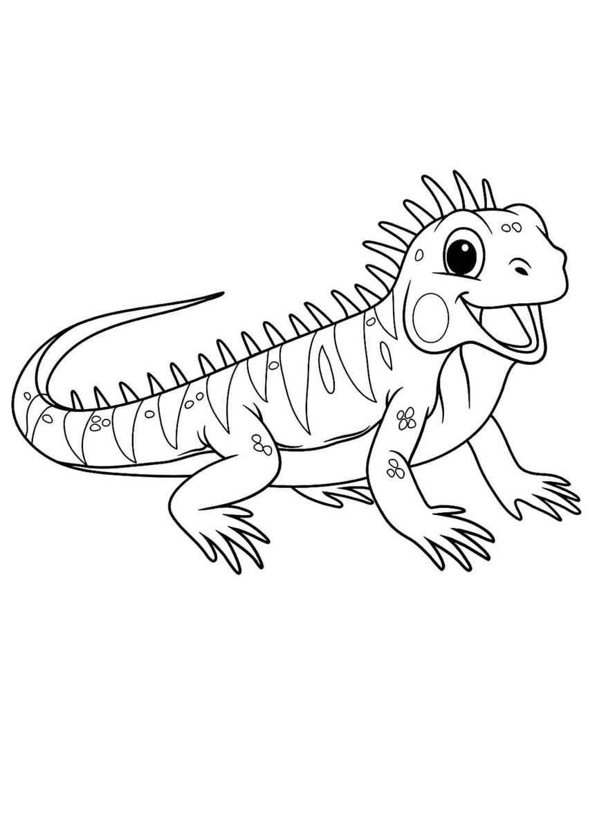 Dibujos de Imagen Lagartija imprimible gratis para colorear
