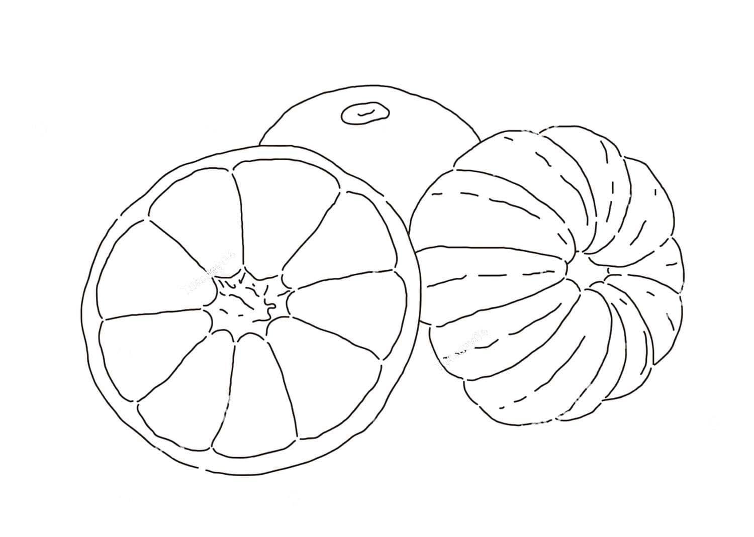 Dibujos de Imagen Mandarina gratis para colorear
