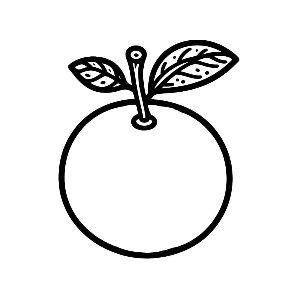 Dibujos de Imagen Mandarina imprimible gratis para colorear