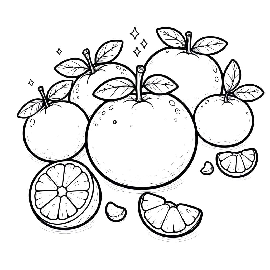 Dibujos de Imagen Mandarina para colorear