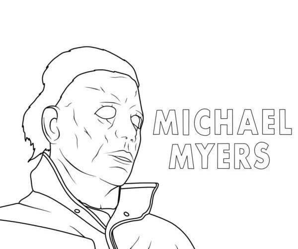 Dibujos de Imagen Michael Myers Sencillo para colorear