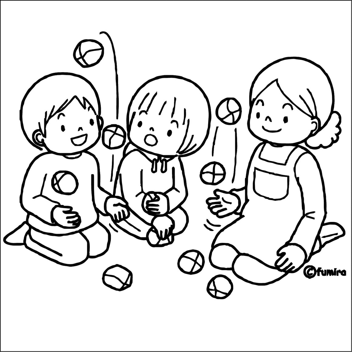 Dibujos de Imagen Niños jugando gratis para colorear