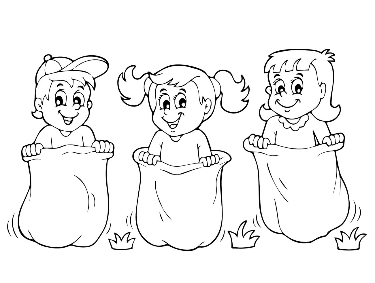 Dibujos de Imagen Niños jugando imprimir para colorear