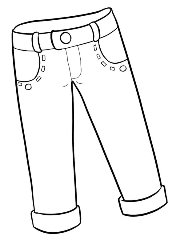 Dibujos de Imagen Pantalon imprimible para colorear