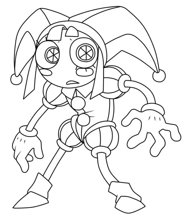 Dibujos de Imagen Pomni imprimible gratis para colorear
