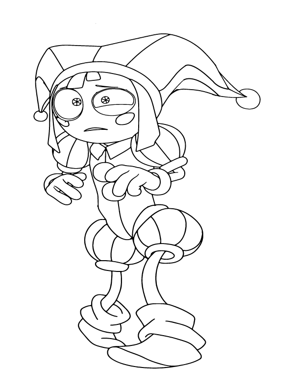 Dibujos de Imagen Pomni sencillo para colorear