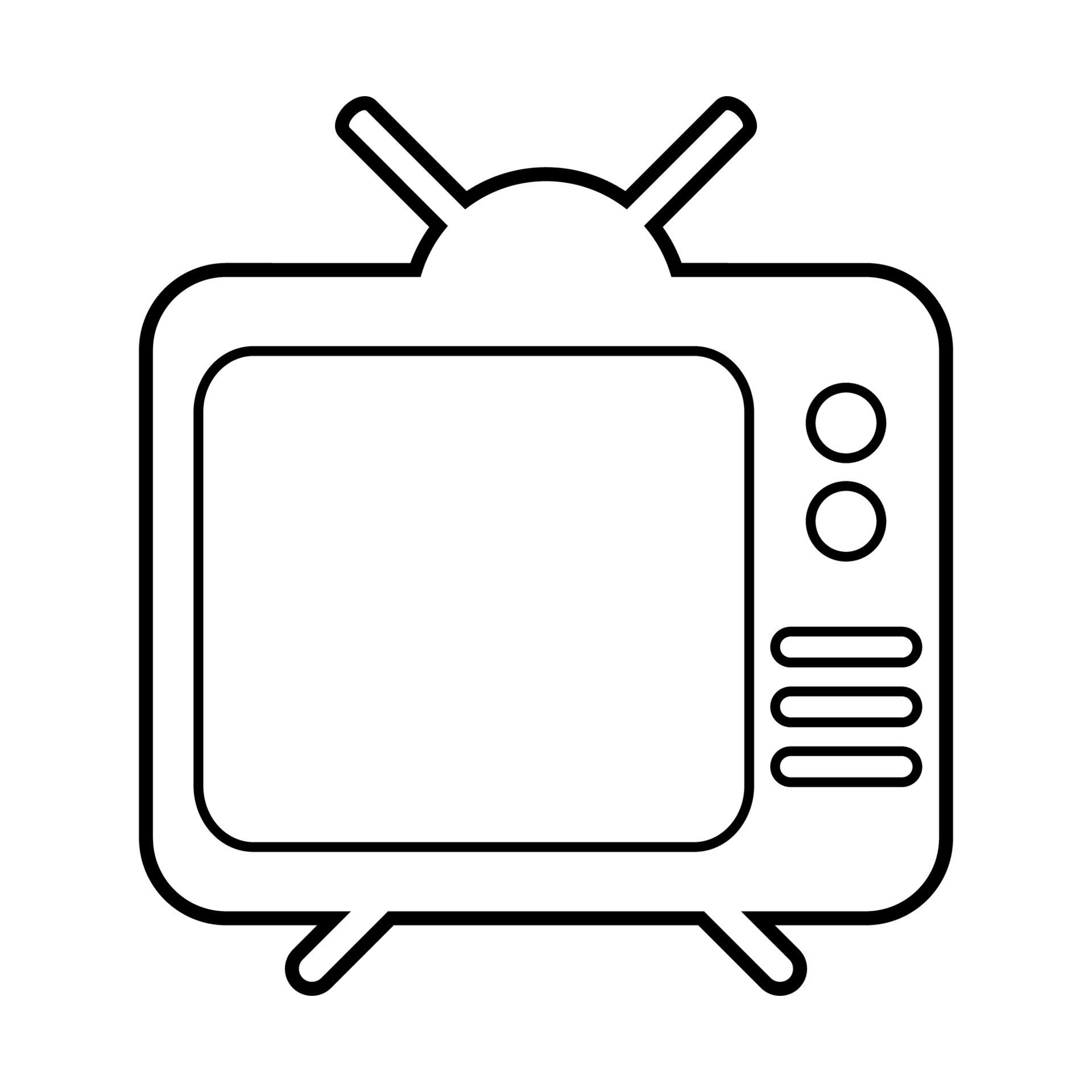Dibujos de Imagen Televisión Sencillo para colorear