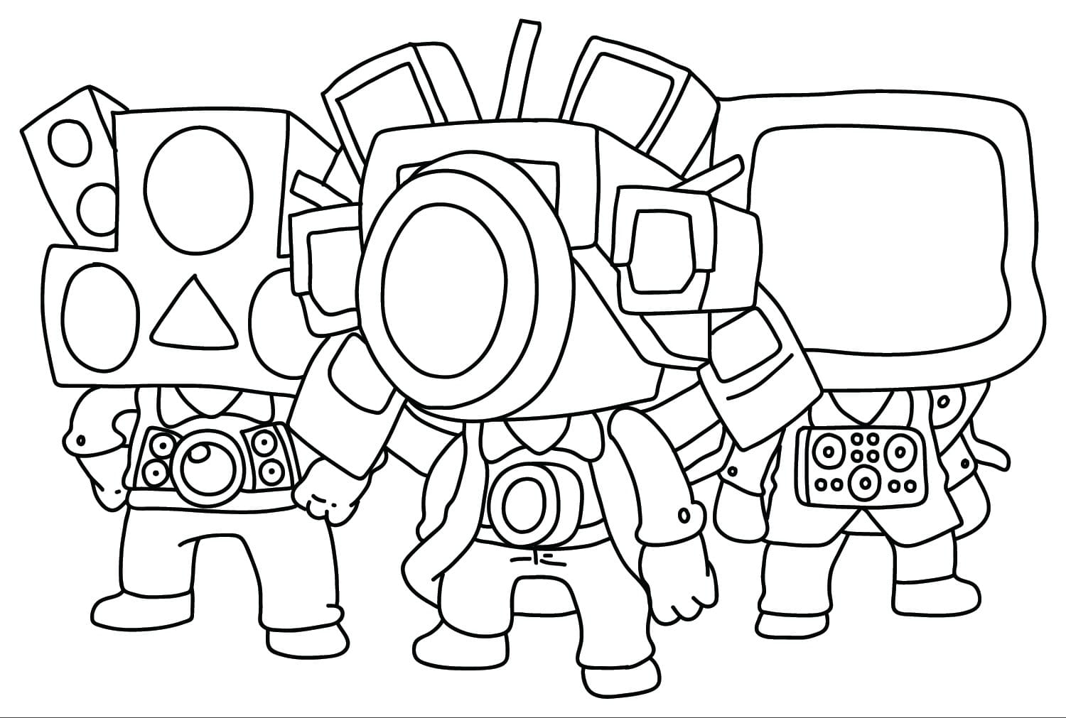 Dibujos de Imagen Titan Cameraman gratis para colorear