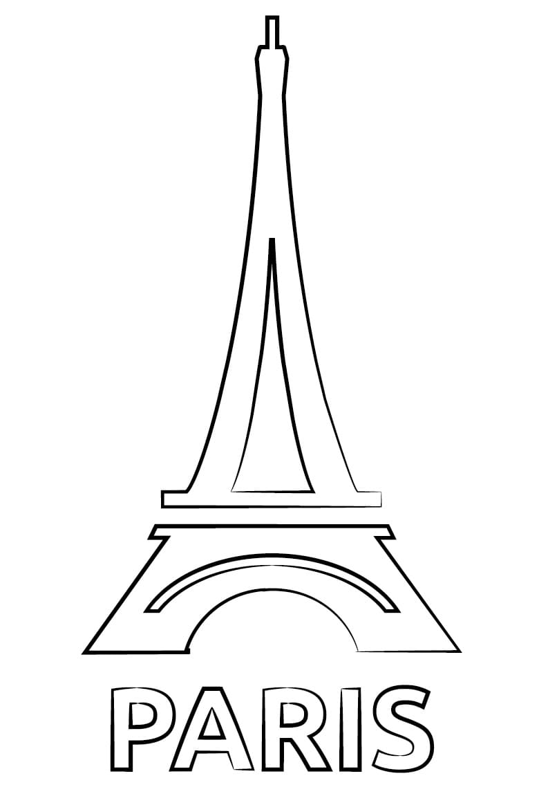 Dibujos de Imagen Torre Eiffel en Francia para colorear