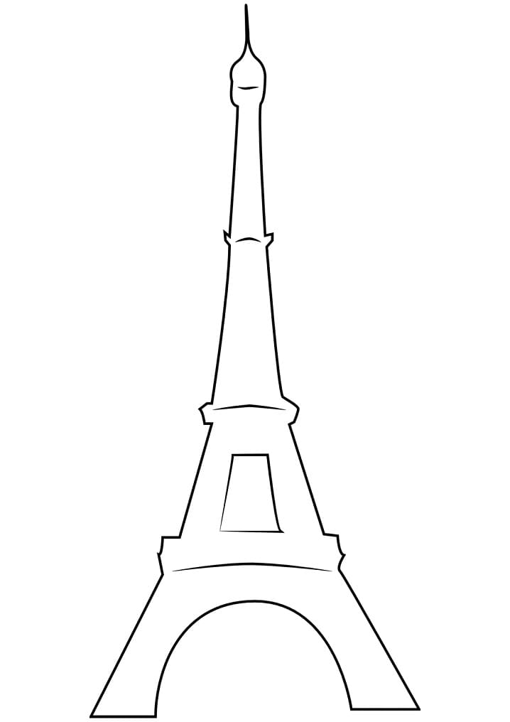 Dibujos de Imagen Torre Eiffel imprimible gratis para colorear