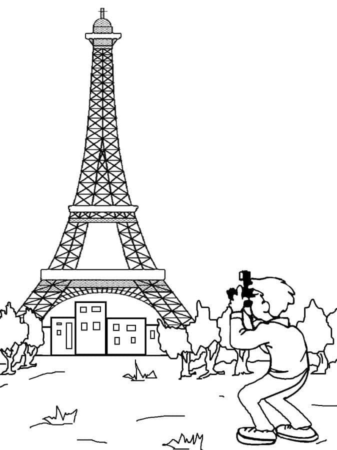 Dibujos de Imagen Torre Eiffel para colorear