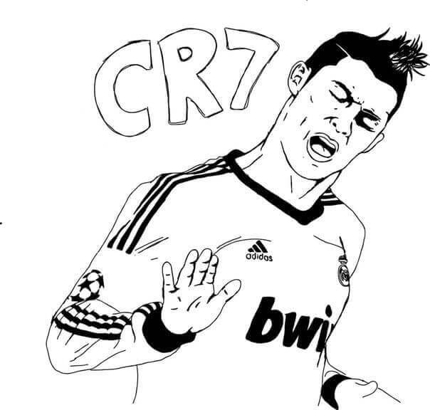 Impresionante Cristiano Ronaldo para colorir