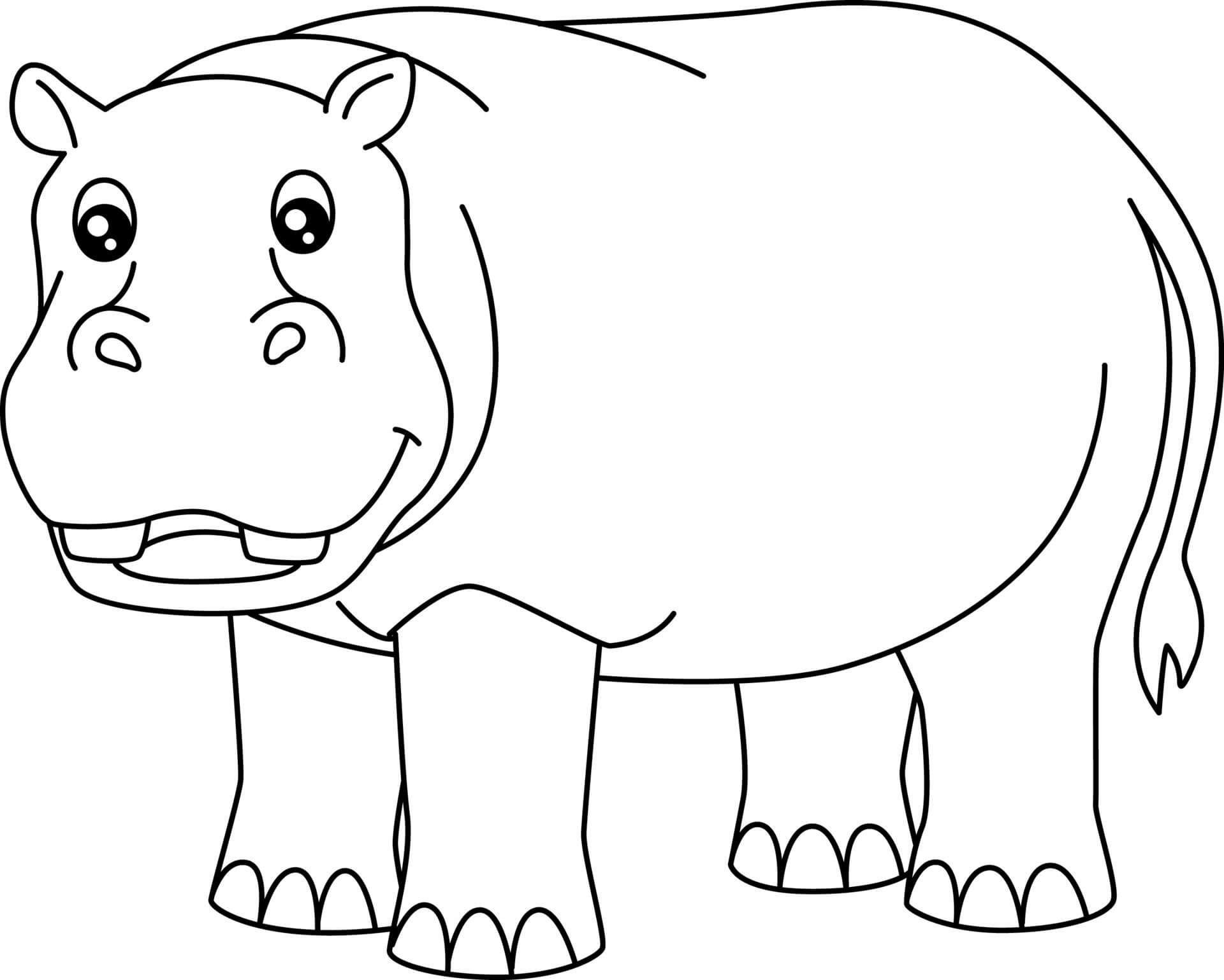 Dibujos de Impresionante Hipopótamo para colorear