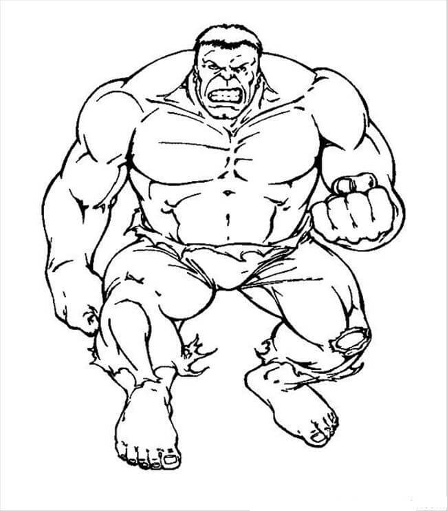 Impresionante Hulk para colorir