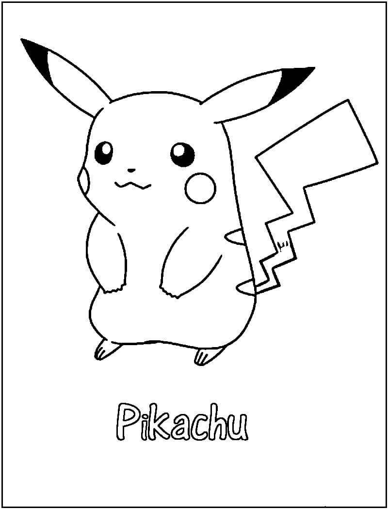 Impresionante Pikachu para colorir