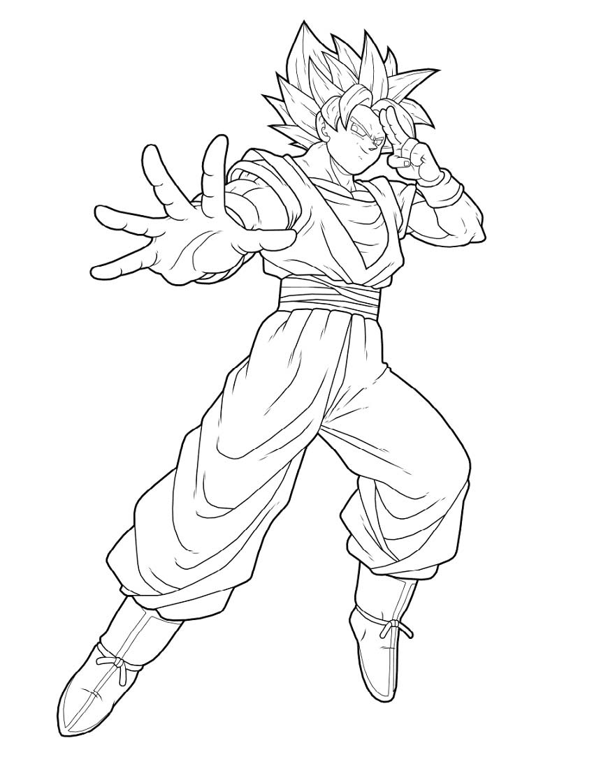 Dibujos de Impresionante Son Goku para colorear