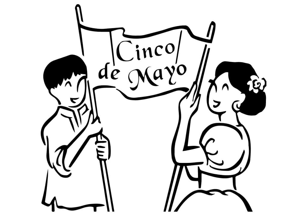 Dibujos de Imprimible Cinco de Mayo para colorear