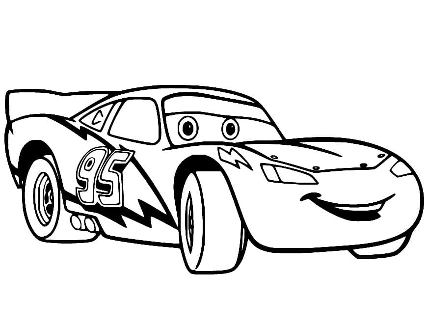 Imprimible de Rayo Mcqueen para colorir