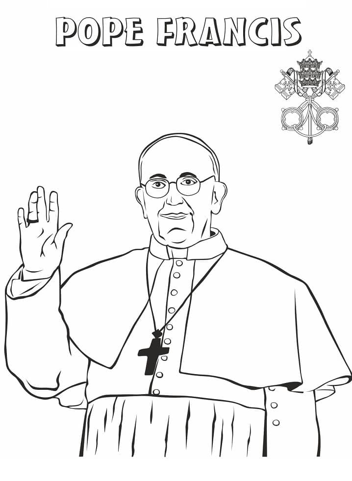 Dibujos de Imprimible gratis Pope Francis para colorear