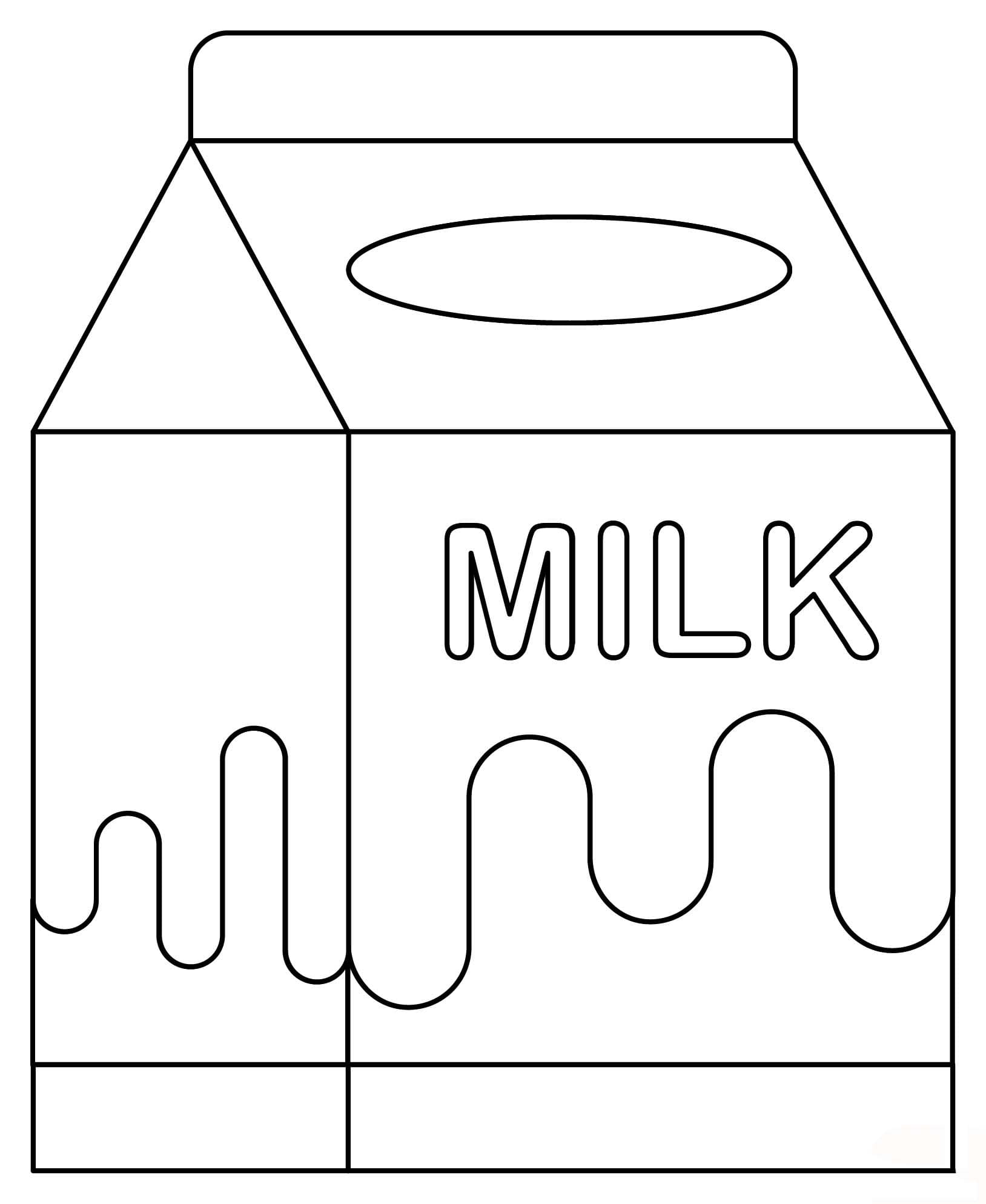 Dibujos de Imprimible leche gratis para colorear